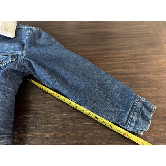 Vintage Levi's Denim Jacket Mens 42R Large Sherpa Lined Trucker Made USA 80s - Picture 9 of 14
